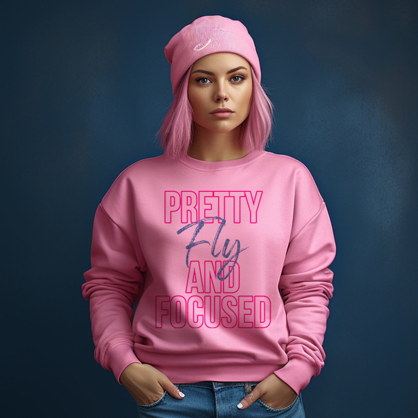 Pretty Fly and Focused Crewneck